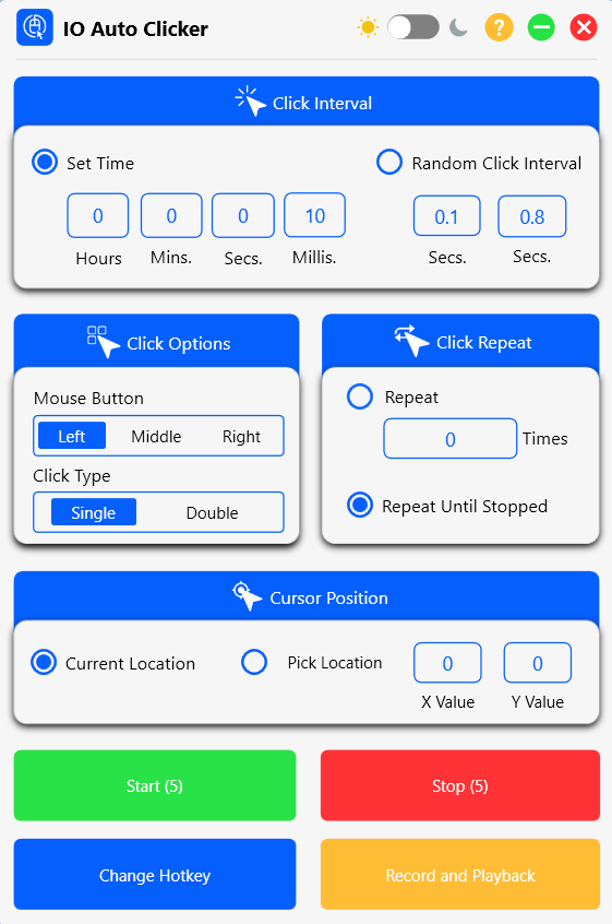 IO Auto Clicker - Best AutoClicker For Gamers.